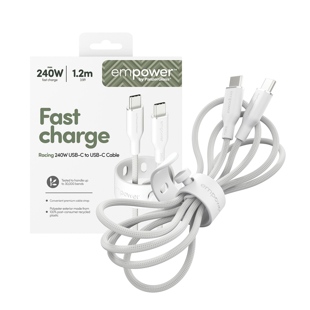 PanzerGlass empower 240W USB-C to USB-C USB 2.0 1.2M White