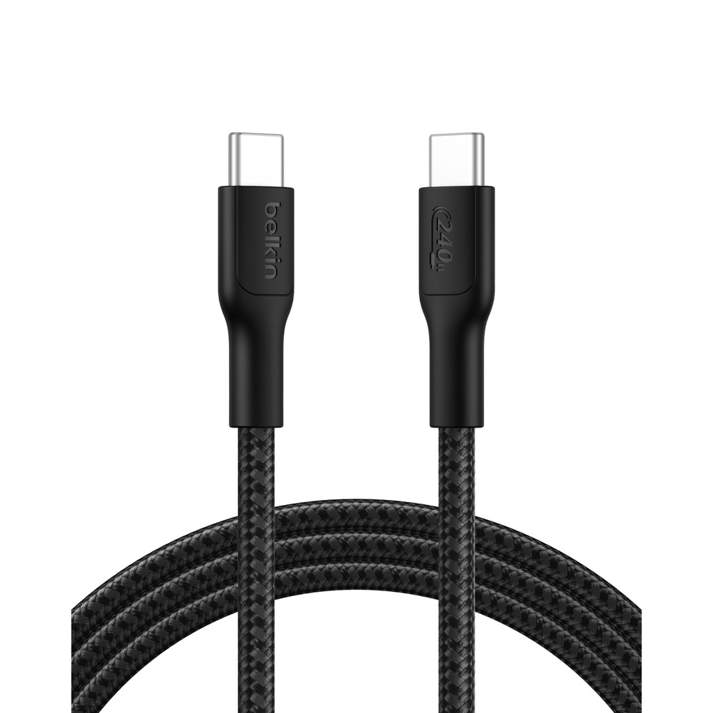 Belkin USB-C/USB-c Kabel 240W 2m geflochten, schwarz CAB025hq2MBK