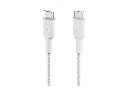 Belkin USB-C/USB-c Kabel 240W 3m geflochten, weiß    CAB025hq3MWH