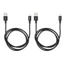 1x2 Verbatim Micro USB Cable Sync & Charge 100cm black 48874