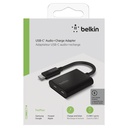 Belkin RockStar Connect USB-C Audio + Charge adapter black