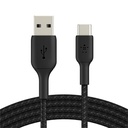 Belkin USB-C/USB-A Cable 3m braided, black CAB002bt3MBK
