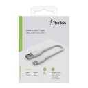 Belkin USB-C/USB-A Cable 15cm PVC, white CAB001bt0MWH