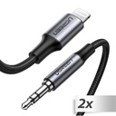 2x1 UGREEN Lightning To 3.5mm Adapter Cable 1m