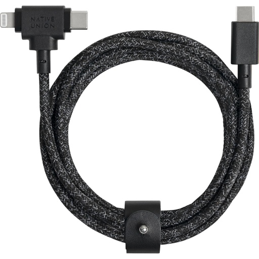 [778164] Native Union Belt Cable Duo USB-C To C/Lightning Cosmos 1,5m