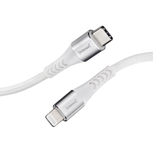 [843502] Intenso USB Cable C315L Nylon 1,5m white USB-C / Lightning 60W