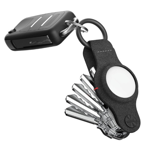 [165148] KeySmart AirTag Vegan Leather Case Air Black