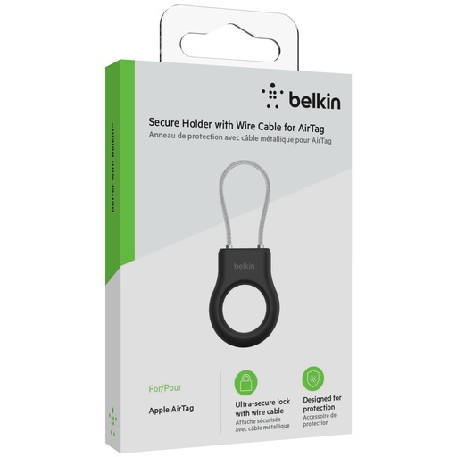 [700107] Belkin Secure Holder Wire Loop Apple AirTag, black MSC009btBK