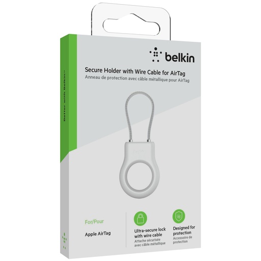 [700114] Belkin Secure Holder Wire Loop Apple AirTag, white MSC009btWH
