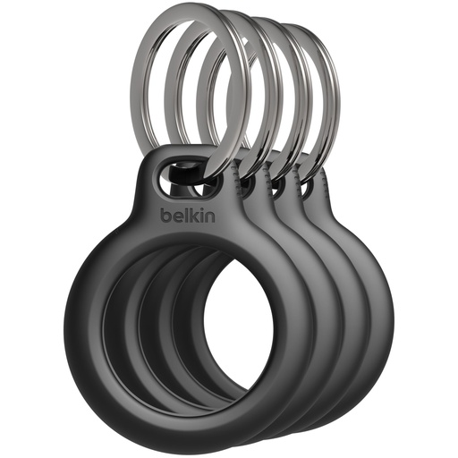 [721093] 1x4 Belkin Key Ring for Apple AirTag, black MSC001btBK