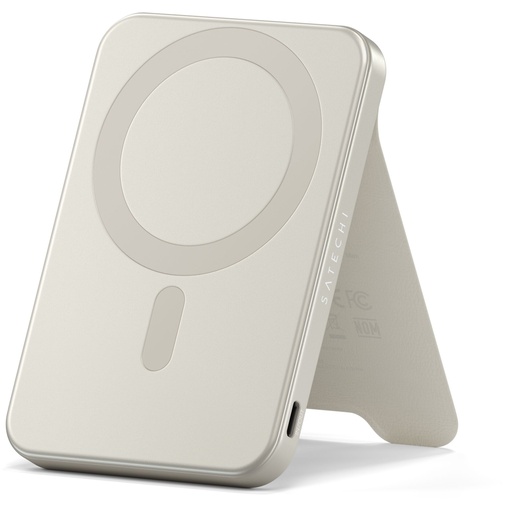 [166730] Satechi OntheGo Magnetic Qi2 Powerbank Stand 5000 mAh Sand