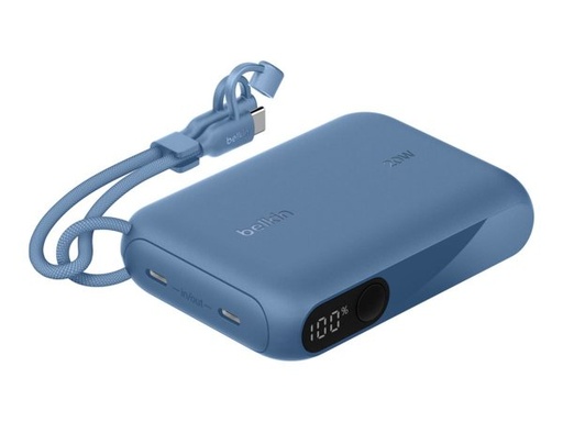 [209493] Belkin Powerbank mit Display 20W 10.000mAh USB-C blau BPB027hqBL
