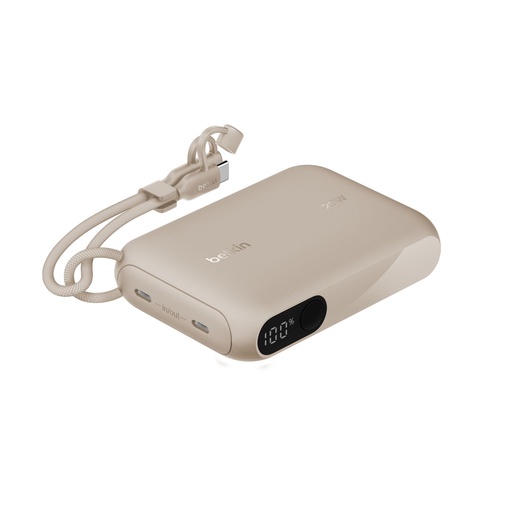 [209500] Belkin Powerbank mit Display 20W 10.000mAh USB-C sand  BPB027hqSD