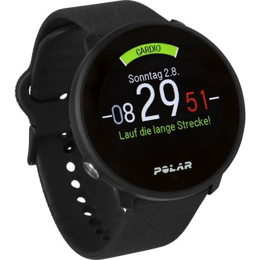 [801824] Polar Unite Black S-L Silicone Wristband with Pin Buckle
