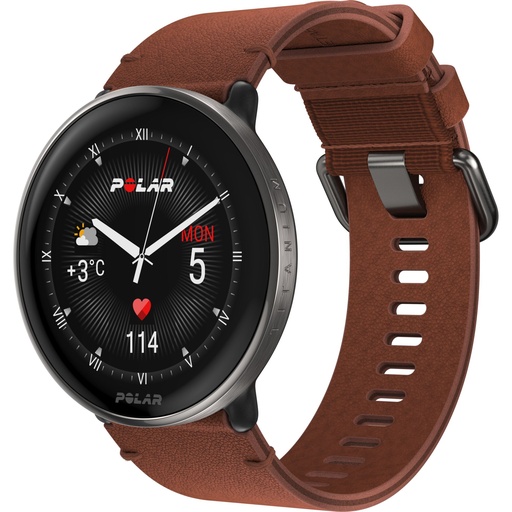 [853106] Polar Ignite 3 Titanium Leather- and Silicone Band