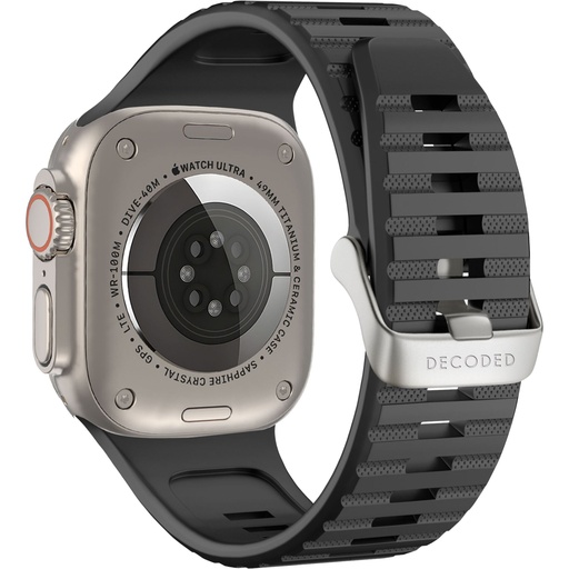 [869332] Decoded Silicone Ultra Traction Strap 42/44/45/49mm Black