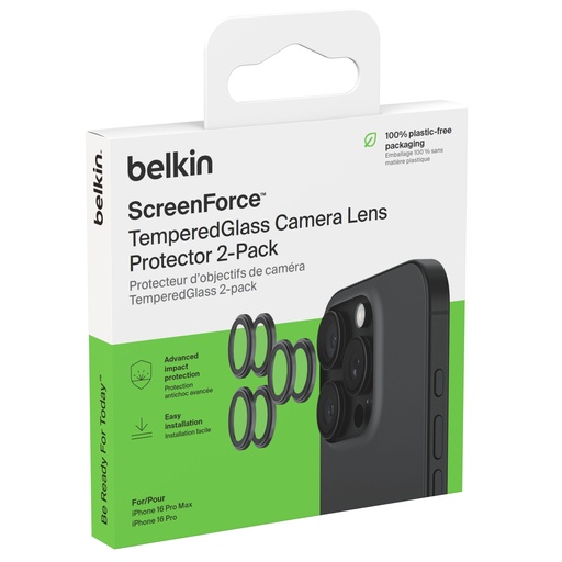 [166149] 1x2 Belkin Camera Lens Protector TempGlass iPhone 16Pro/16ProMax