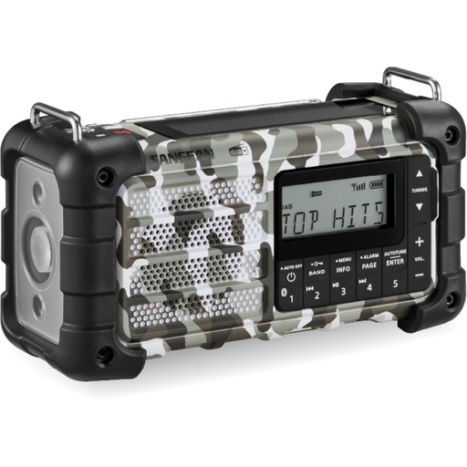 [206154] Sangean MMR-99 DAB+ Artic Camo Emergency/Hand Crank/Solar Radio