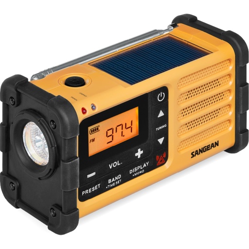 [206168] Sangean MMR-88 (USB-C) gelb Notfall/Kurbel/Solar Radio
