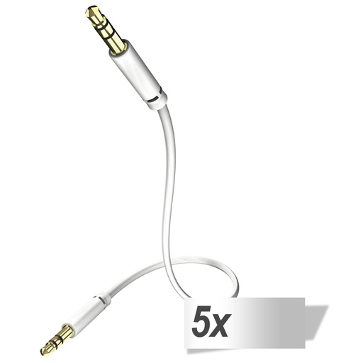 [536552] 5x in-akustik Star Audio Cable 3,5 mm Jack Plug 0,75 m