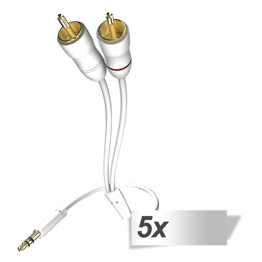 [537532] 5x in-akustik Star Audio Cable 3,5 mm Jack Plug Cinch 3,0 m