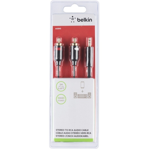 [684875] Belkin Stereo to RCA Cable    2m Y-Audio-Cable black   F3Y116BT2M