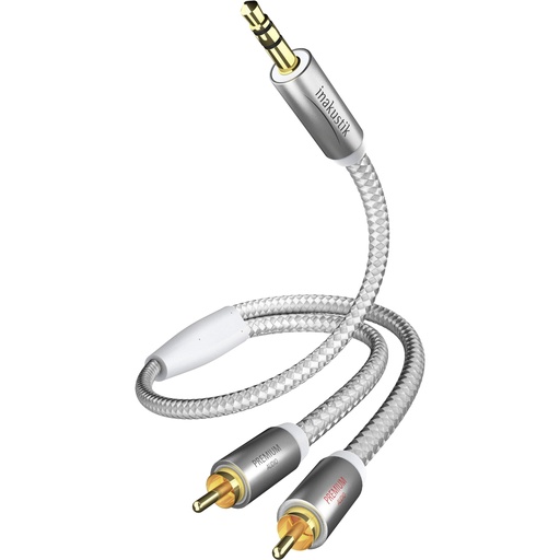 [743071] in-akustik Premium Audio Cable 3,5 mm Jack Plug - Cinch 5,0 m