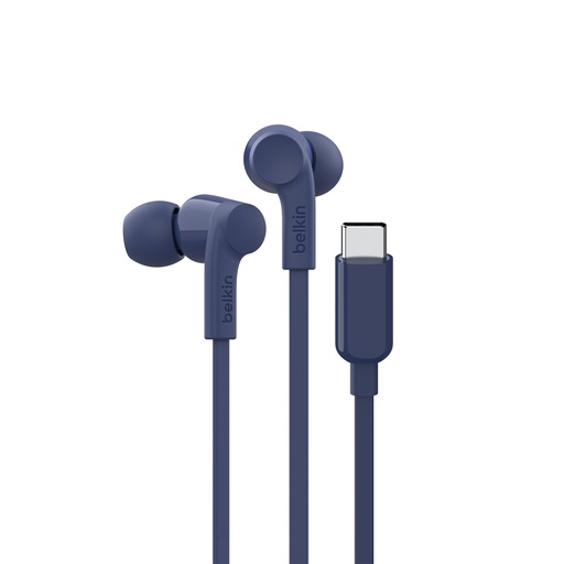 [125059] Belkin Rockstar InEar Headphones cabel, USB-C, blue G3H0002hqBLV2