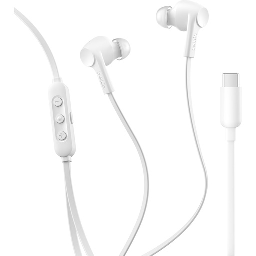 [201205] Belkin SoundForm InEar-Kopfhörer ANC USB-C Kabel weiß G3H0003hqWH