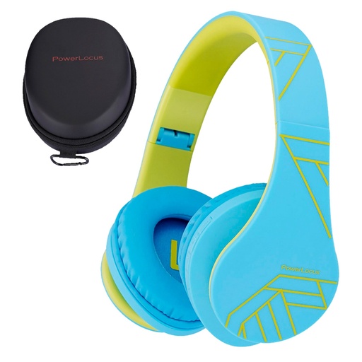 [187156] PowerLocus P2 Kids Headphones blue/green