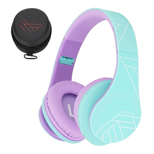 [187170] PowerLocus P2 Kids Headphones turquoise/purple