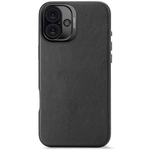 [895064] Decoded Leather Backcover iPhone 16 Plus Black