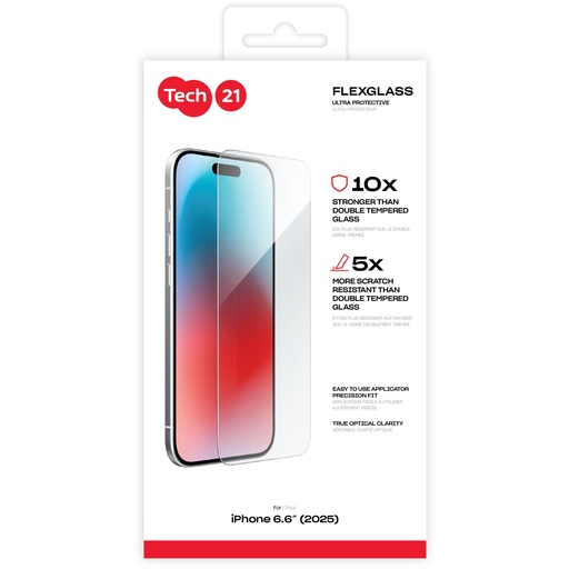 [190502] Tech21 FlexGlass Ultra Clear for iPhone 17 Air Clear
