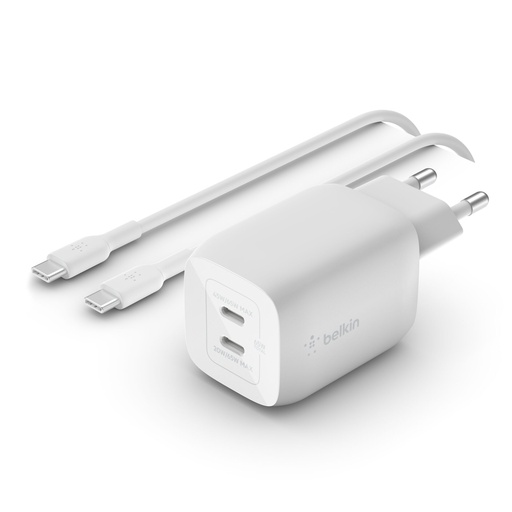 [751333] Belkin BOOST Charge 65W Dual PD USB-C + 2m Cable WCH013vf2MWH-B6