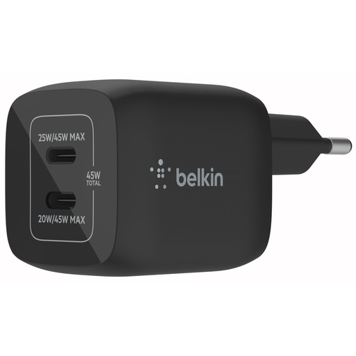 [779613] Belkin BOOST Charge 45W USB-C W GaN PD 3.0 PPS black WCH011vfBK