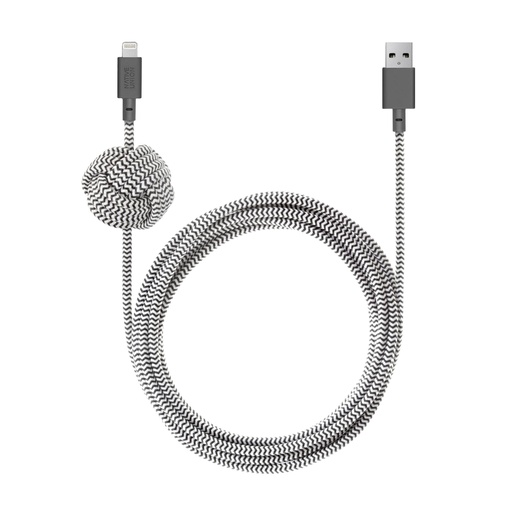 [556656] Native Union Night Cable USB-A to Lightning 3m Zebra