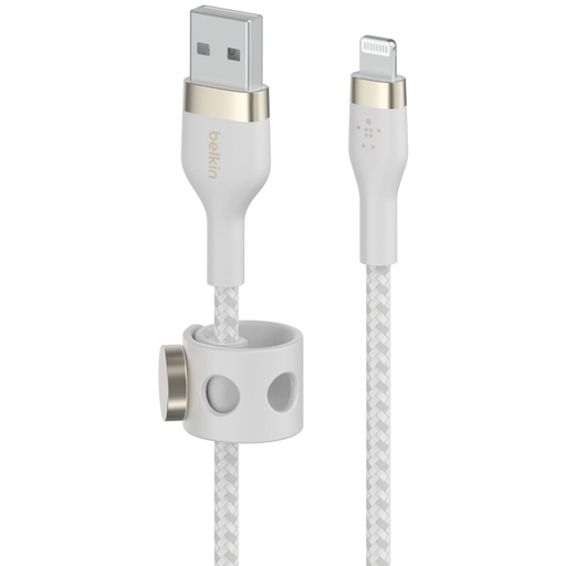 [695256] Belkin Flex Lightning/USB-A 3m mfi cert., white CAA010bt3MWH