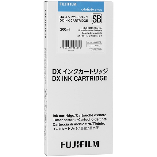 [122215] Fujifilm DX Ink Cartridge 200 ml skyblue