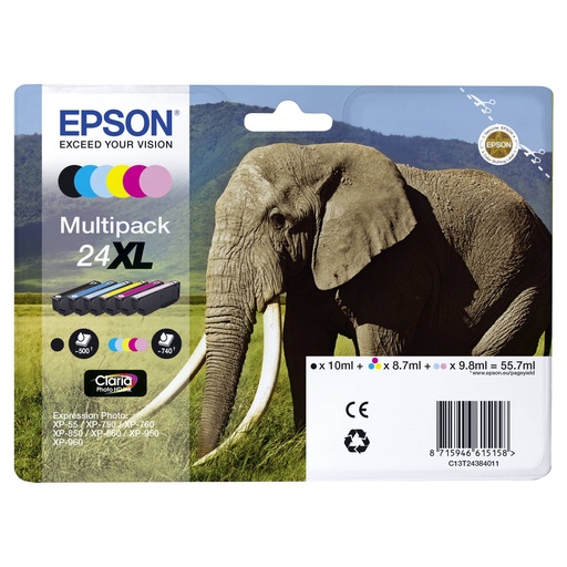 [170277] Epson Multipack XL Claria Photo HD BK/C/M/Y/LC/LM T 243   T 2438