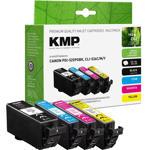 [183936] KMP Multipack replaces Canon PGI-525/CLI-526 C/M/Y