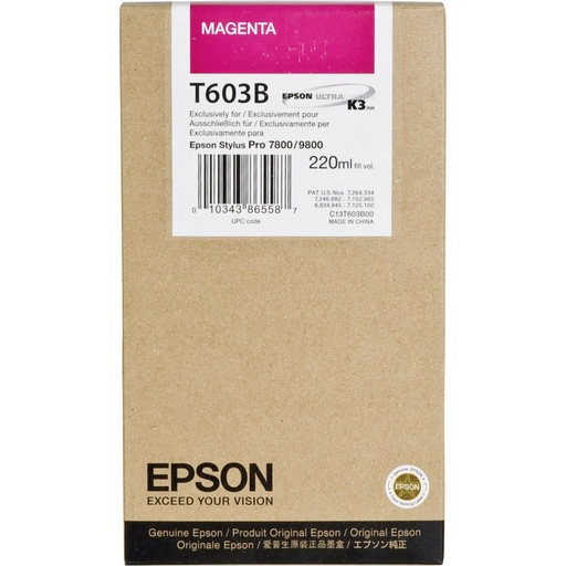 [212037] Epson ink cartridge magenta T 603  220 ml             T 603B