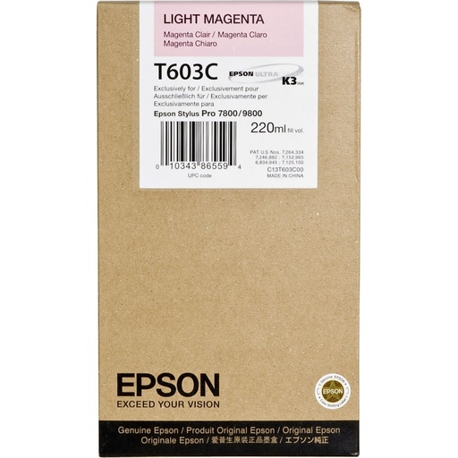 [212044] Epson ink cartridge light magenta T 603  220 ml     T 603C