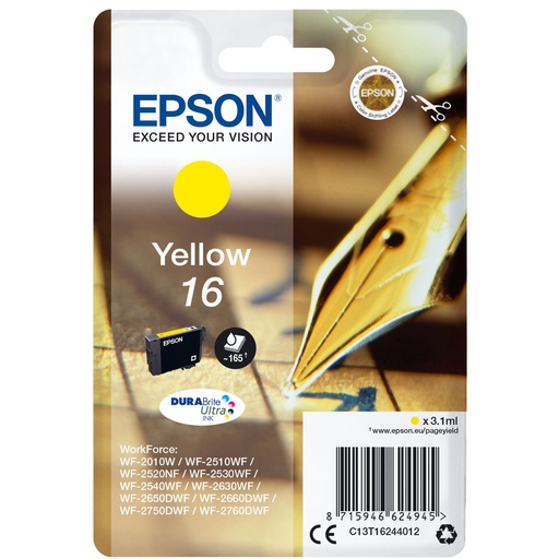 [267682] Epson ink cartridge yellow DURABrite Ultra T 162     T 1624