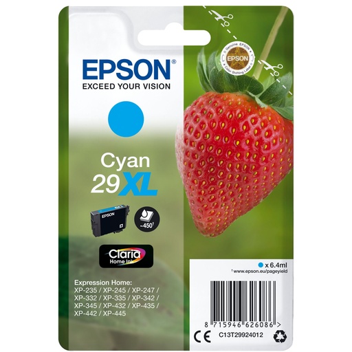 [268088] Epson ink cartridge XL cyan Claria Home 29            T 2992
