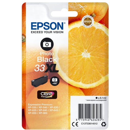 [268158] Epson ink cartridge photo black Claria Premium 33 XL      T 3361