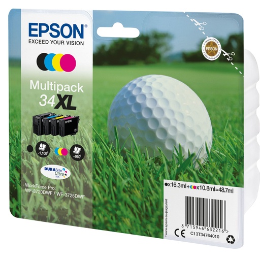 [285798] Epson DURABrite Ultra Multipack (4 colors) 34 XL          T 3476