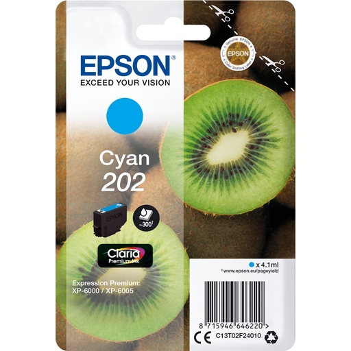 [322646] Epson ink cartridge cyan Claria Premium 202        T 02F2