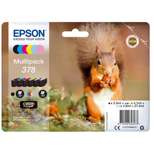 [322863] Epson Multipack Claria Photo HD T 378 (6 colors)          T 3788