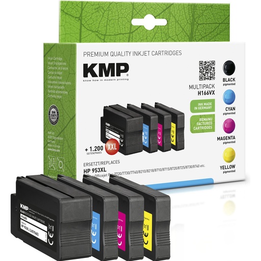 [366214] KMP H166VX Multipack BK/C/M/Y compatible with HP 953 XL