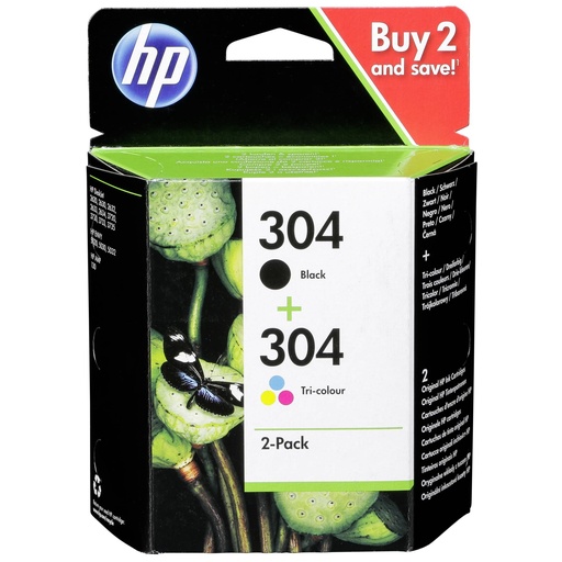 [401949] HP 3JB05AE ink cartridges black/3 colors No. 304